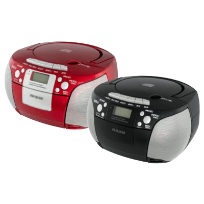 コンパクトボディで持ち運びに便利なベーシックCDラジオカセットレコーダー aiwa audio -G CRC1 GAA4-CRC0001-アイワマーケティングジャパン株式会社