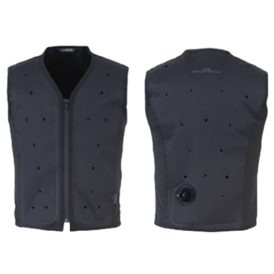 水と風の力で身体を守る暑熱対策ウェア 前面と背面を冷却するレギュラーモデル アクアウォーターベスト レギュラー-東洋物産株式会社