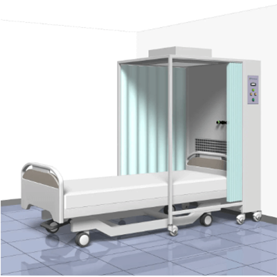 ベッド用簡易陰圧クリーンブース (簡易陰圧ブース)-株式会社アルモルーチェ