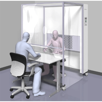 簡易陰圧カーテンブース AR-NPCT-B6M (移動式)-株式会社アルモルーチェ