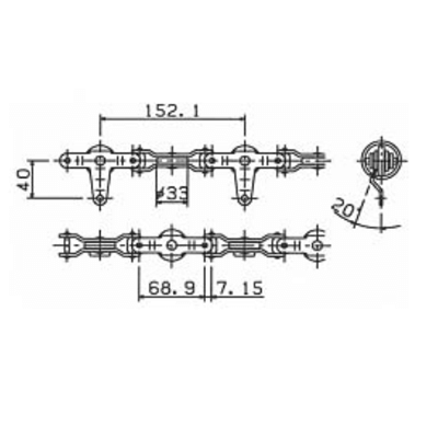 トロリーコンベア KU-3型 チェン-片山興産株式会社