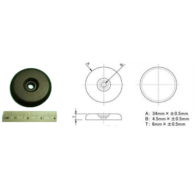 13.56MHz 34Φ 金属対応耐熱ICタグ (金属対応) NFC 準拠 R200-AP34DM6T-アールエフ・テクノロジー株式会社