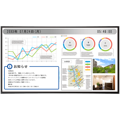 サイネージ・リレーション パッケージソフト オフィス向け情報表示システム オフィスサイネージ-株式会社ミノタウロス