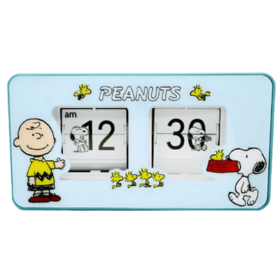 スヌーピーパタパタクロック ブルー-株式会社フィールドワーク