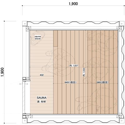 コンテナサウナ container sauna mini-株式会社コンテナワークス