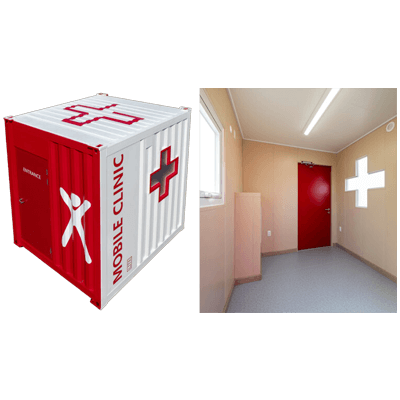 発熱外来・PCR検査室・病床・待機ステーションに、陰圧設備内蔵の医療用コンテナ モバイルクリニック LITE (10フィート小型サイズ)-FOREMOST株式会社