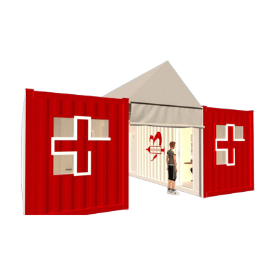 発熱外来・PCR検査室・病床・待機ステーションに、陰圧設備内蔵の医療用コンテナ モバイルクリニック ワクチン接種緊急処置室-FOREMOST株式会社