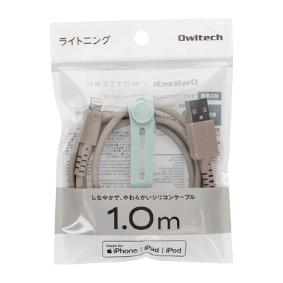 しなやかで、やわらかいUSB Type-A to Lightning シリコンケーブル CS-SLALシリーズ CS-SLAL100-GY-株式会社オウルテック
