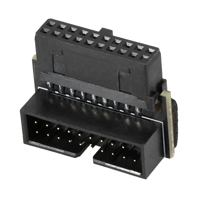 マザーボード用 切り欠き手前 19ピン USB3.0ピンヘッダー用L型コネクター OWL-USB3L02-株式会社オウルテック