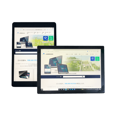 保護フィルム 貼りミスなし簡単取付着脱 両面AG・BLカット・抗菌 (着脱可吸着テープ式) 4TRシリーズ-光興業株式会社