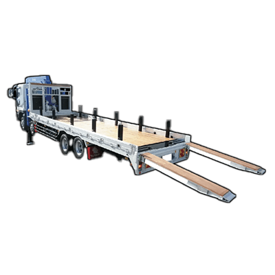 クレーン付スチールデッキ 4軸-フジタ自動車工業株式会社