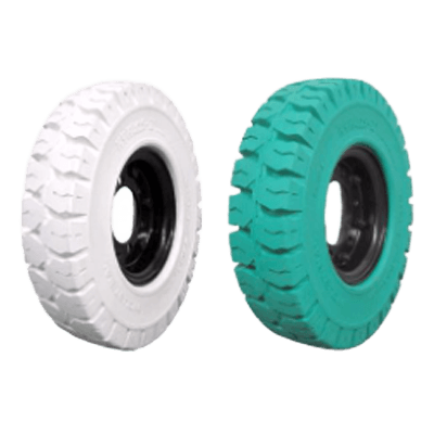自動車フォークリフト パーツ ノーパンクフォークリフトタイヤ白緑-株式会社石川屋