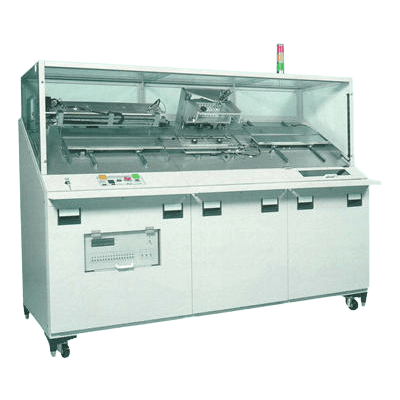 パワー半導体検査装置 前工程から各特性検査を経て分類にまで至る、一連の自動化ラインの構築が可能です オートハンドラ-コペル電子株式会社