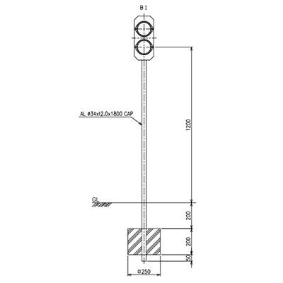 高速道路用デリネーター標準タイプ (旧仕様) B (二眼式) シリーズ-株式会社カシムラ