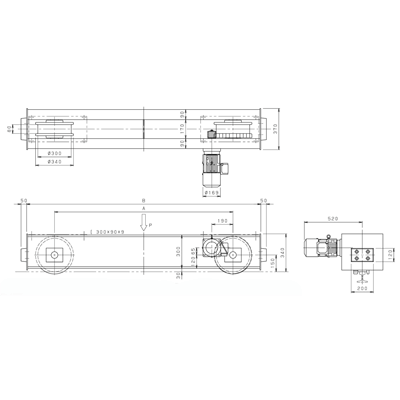 ホイストクレーン用サドル トップランニング形クレーンサドル 軌条レールタイプ TCS-30CN-株式会社神内電機製作所
