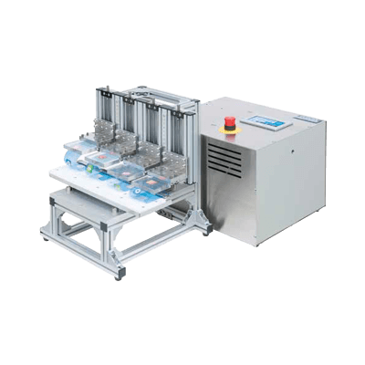 小型卓上型耐久試験機 スライド試験 4Uタイプ［4レーン仕様］-ユアサシステム機器株式会社