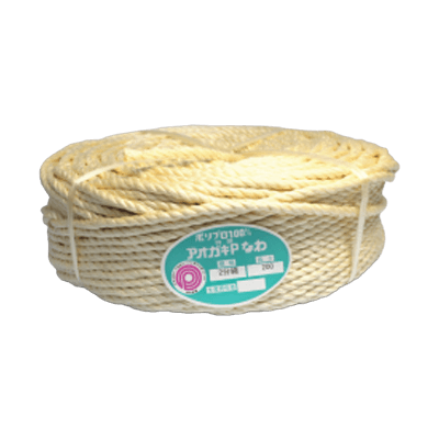 PP分縄 ポリプロピレン製溶着 3本撚りロ－プ-株式会社アピック