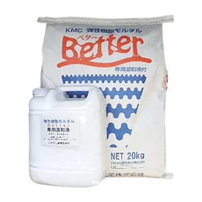 レンガ・石・タイルの接着剤に最適 弾性樹脂モルタル BETTER 1袋3kg+専用液750g-カドヤ工業株式会社