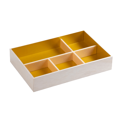 ケース売 折箱 木製 S御膳 (5仕切別包) 6963/6964-株式会社日野折箱店