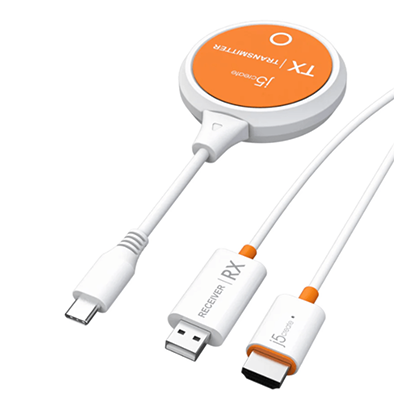 スマホアクセサリー ScreenCast USB-C ワイヤレスHDMI受送信機 (iPhone15以降対応) JVAW62-加賀ソルネット株式会社