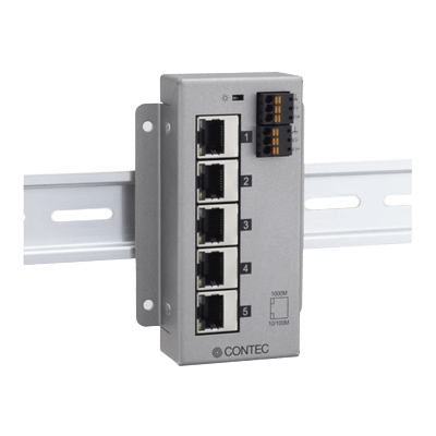 フラットタイプ産業用スイッチングHUB ギガビット 5ポート SH-9005FT-株式会社コンテック