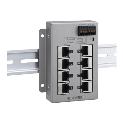 フラットタイプ産業用スイッチングHUB ギガビット 8ポート SH-9008FT-株式会社コンテック