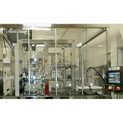 常温からホット充填まで幅広い液体製品に対応できるBIB連続袋自動充填機 MCF-01-株式会社メカトロシステムサービス