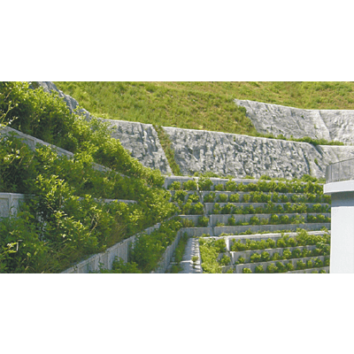 擁壁・法面保護工 道路土工「擁壁工指針」対応 大型ブロック積み擁壁 エコボックス-ケイコン株式会社