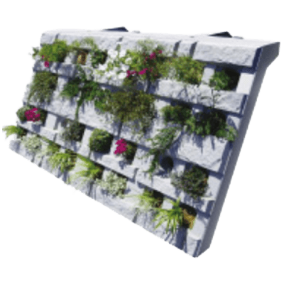 擁壁・法面保護工 大型ブロック積擁壁 緑化タイプ Coco・A・グリーン-ケイコン株式会社