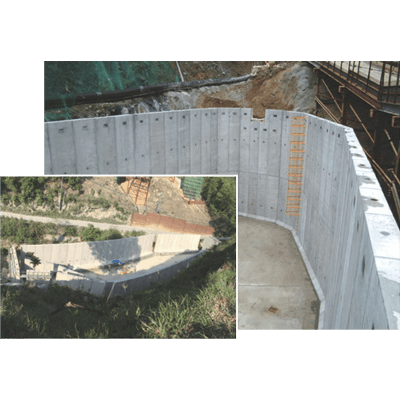 貯留・防災システム ハーフプレキャスト式オープン調整池-ケイコン株式会社
