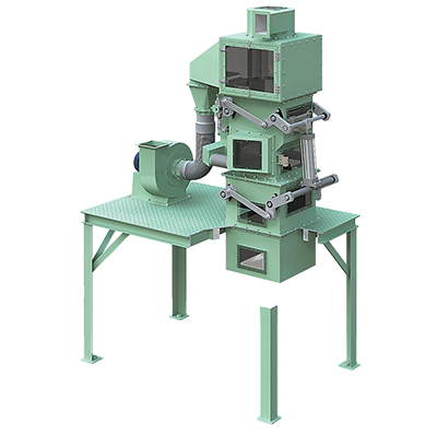 耳屑処理設備 二重ダンパー式エアセパレーター Wダンパーセパレーター-株式会社辰巳エヤーエンジニアリング