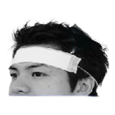 おでこから流れる汗をシャットアウト 高分子ポリマー使用 アセステハリマオー-オカベテック株式会社