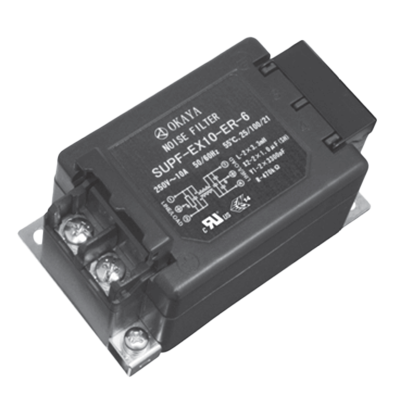 ノイズフィルタ 単相250VAC SUP□-EXシリーズ | 岡谷電機産業株式会社