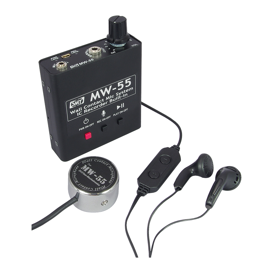 サンメカトロニクス 捜査・調査用特殊機材 ICレコーダー搭載 コンクリートマイク MW-55-セキュテック株式会社