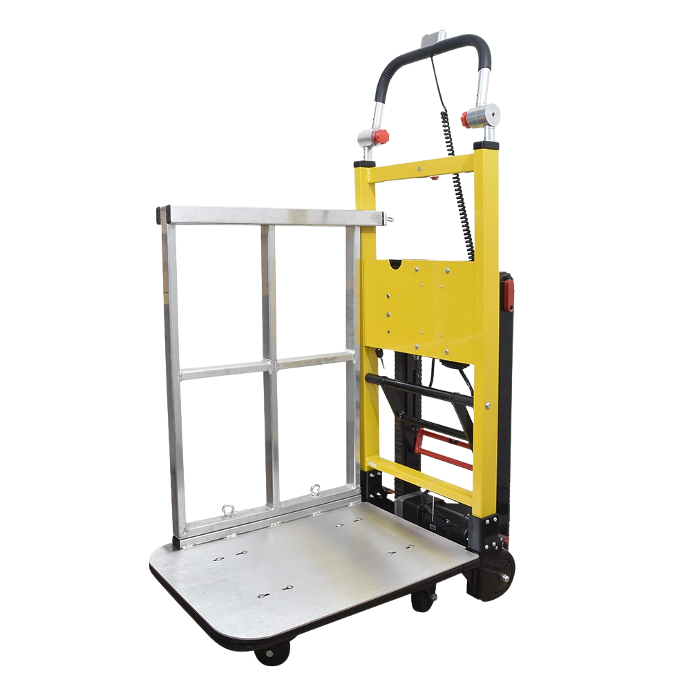 -A bogie that falls on the electric stairs with attachments, tatami mats, and building materials