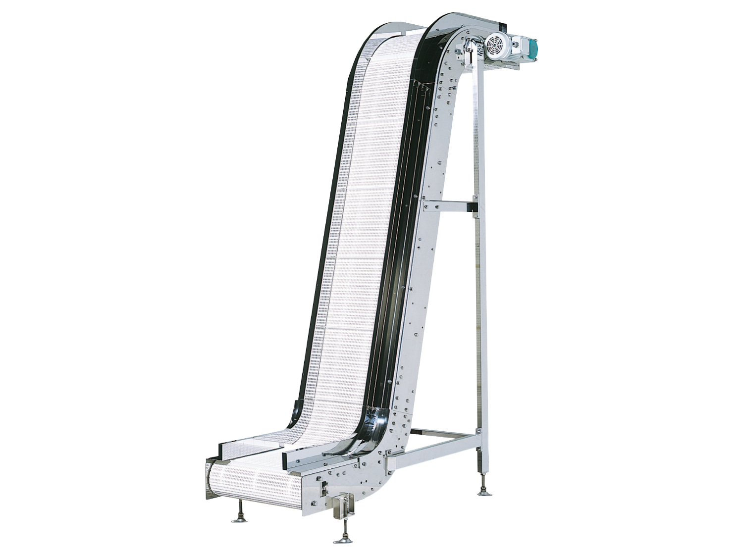 Food conveyor series that transports food security and safety Inclined conveyance type Plastic module conveyor with sun FPS1-Maruyasu Machine Co., Ltd.