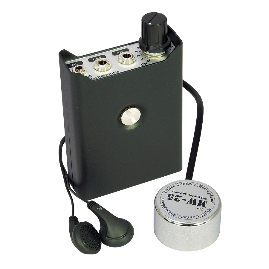 サンメカトロニクス 捜査・調査用特殊機材 スタンダードコンクリートマイク フラットマイクモデル MW-25F-セキュテック株式会社