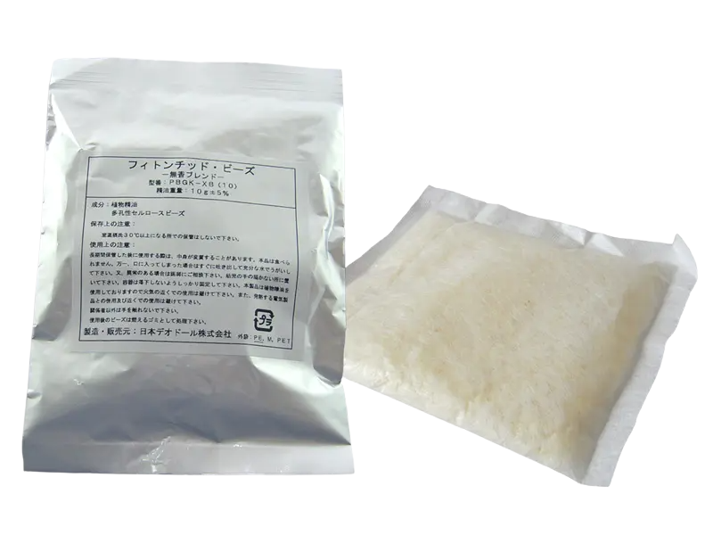 中和消臭器 植物精油消臭剤 ビーズパック-日本デオドール株式会社