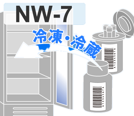 バーコードナンバリングシール-冷凍用NW-7 ナンバリングシール 35×20 ミラーコート