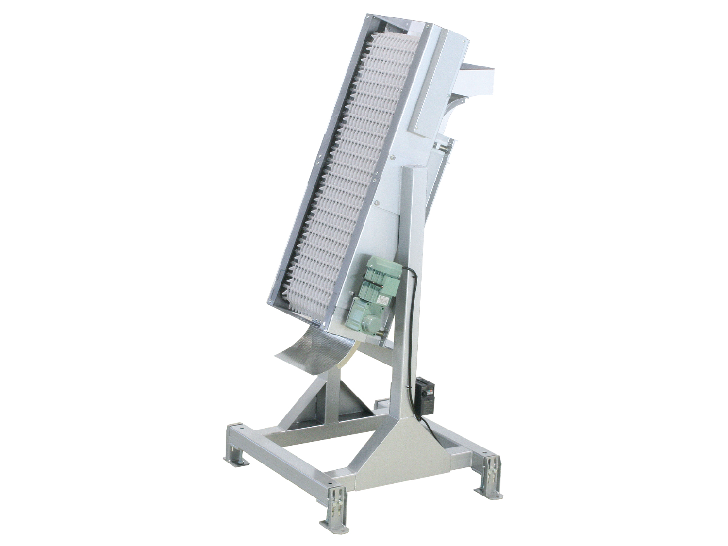 V-shaped grooved belt conveyor for warehouse work-Maruyasu Machine Co., Ltd.