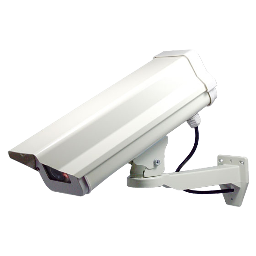 ダミーカメラ ロングハウジング LED点滅 (アルミ筐体 乾電池) 国内組立 取付台セット CT-F020R-A-セキュテック株式会社