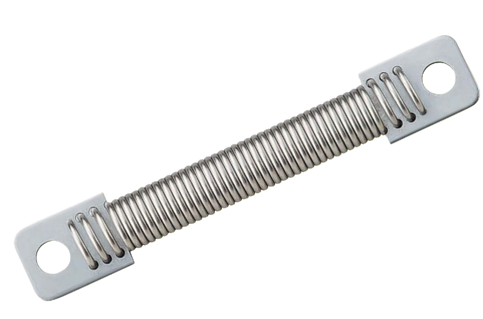 Tension spring Tension spring with plate (close contact) Stainless steel-Samini Co., Ltd.