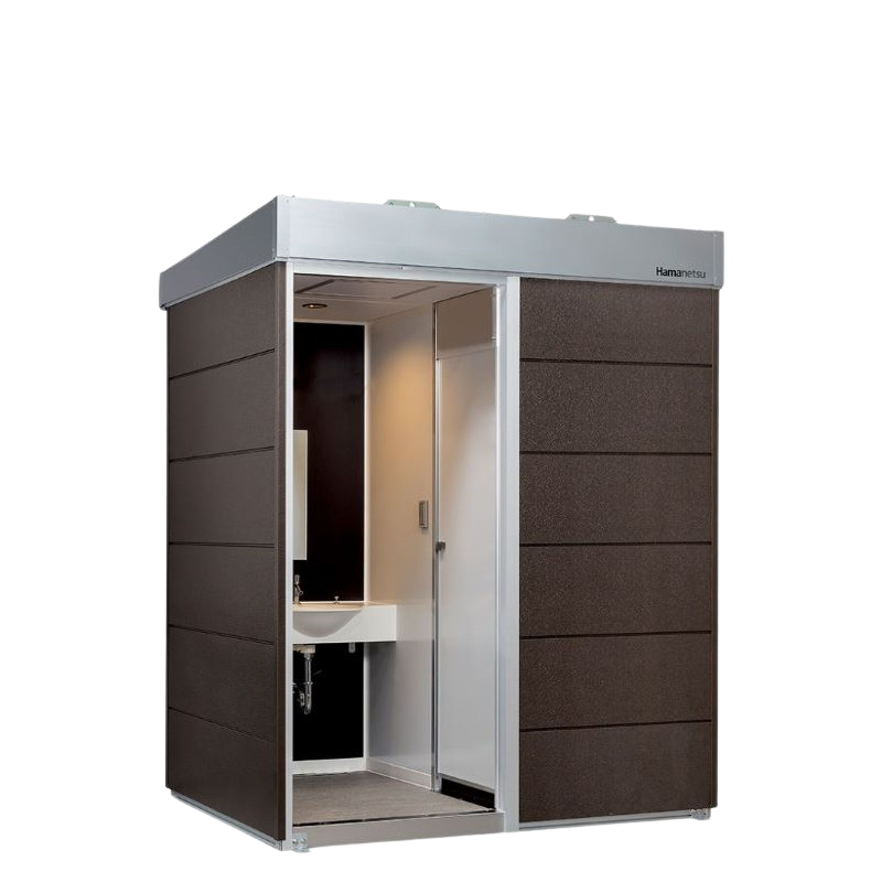 高級屋外トイレユニット「コムズトイレプラス」 2室／手洗+洋式 スタンダード-株式会社ハマネツ