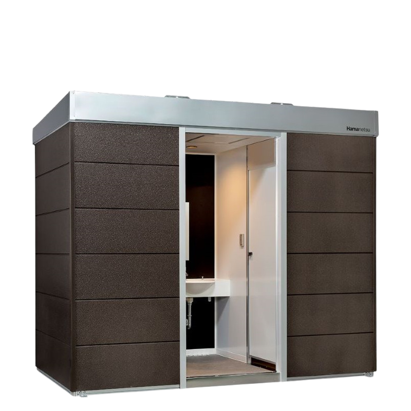 高級屋外トイレユニット「コムズトイレプラス」 3室／小便+手洗+洋式 ベーシック-株式会社ハマネツ