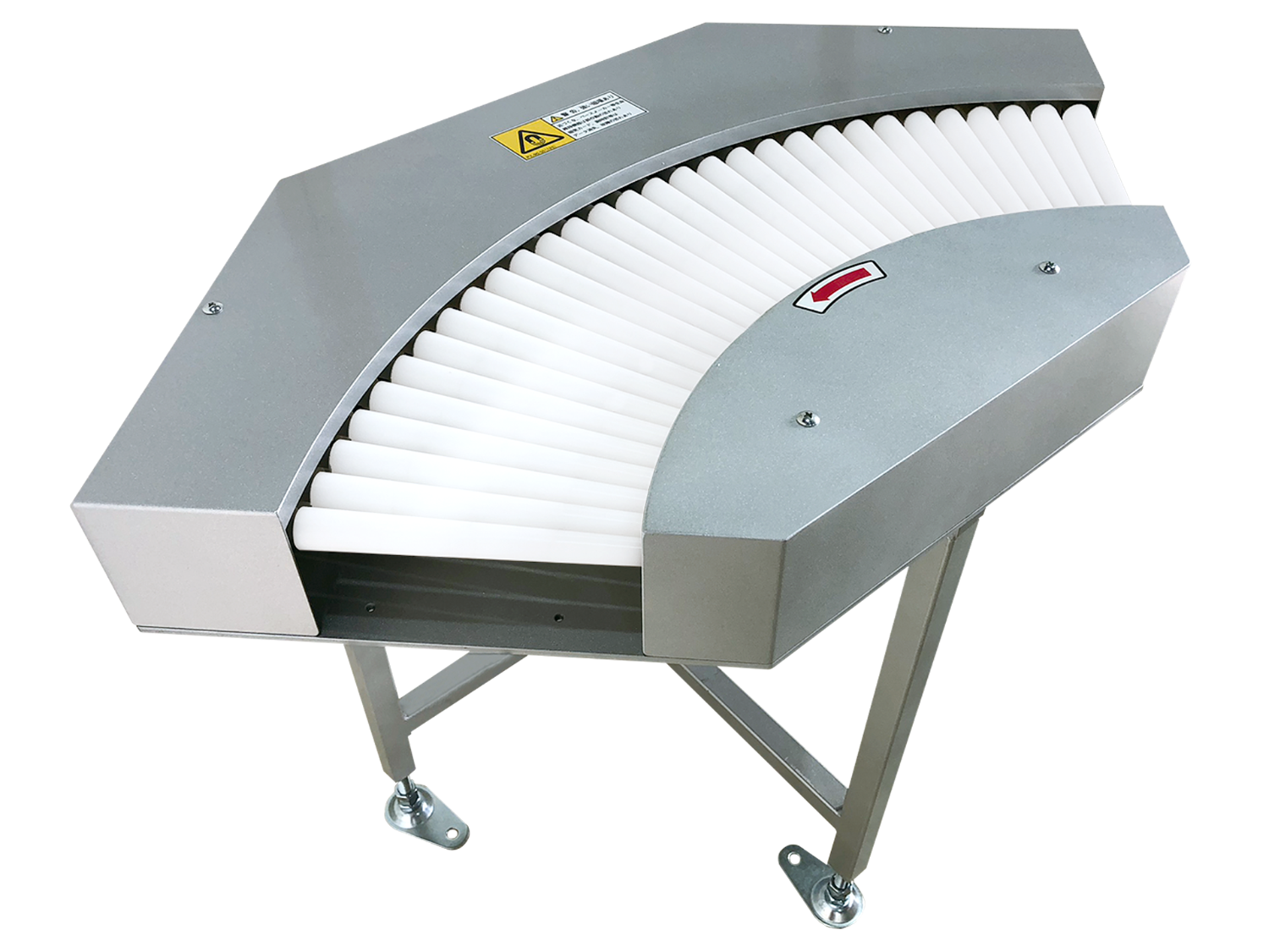 Non-contact drive magnet drive, the highest patented Lessveyor series Non-contact drive taper roller curve conveyor Narrow pitch type GT10H-N-Maruyasu Machine Co., Ltd.