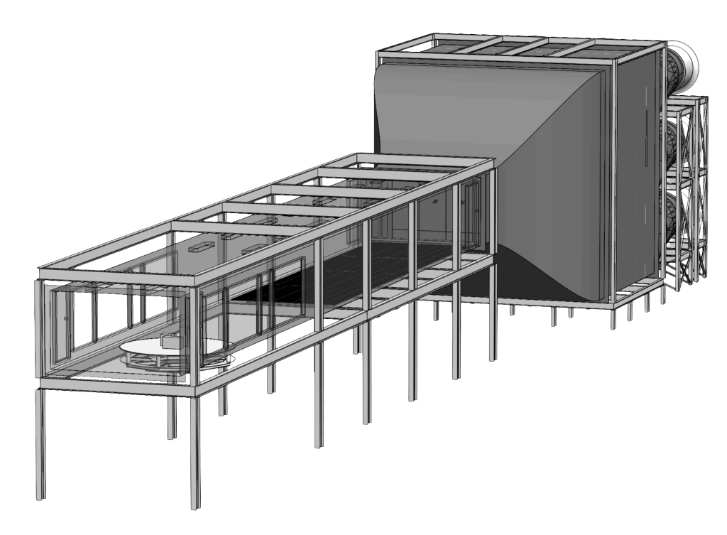 大型風洞装置 (建築風洞、境界層風洞、屋外対応型風洞等) 建築風洞／境界層風洞-株式会社ながれ技術研究所