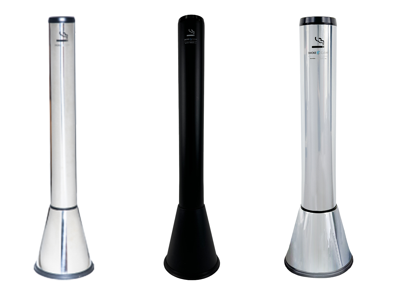 【自動消煙灰皿】ニードル(シルバー・ブラック)-株式会社エルゴジャパン