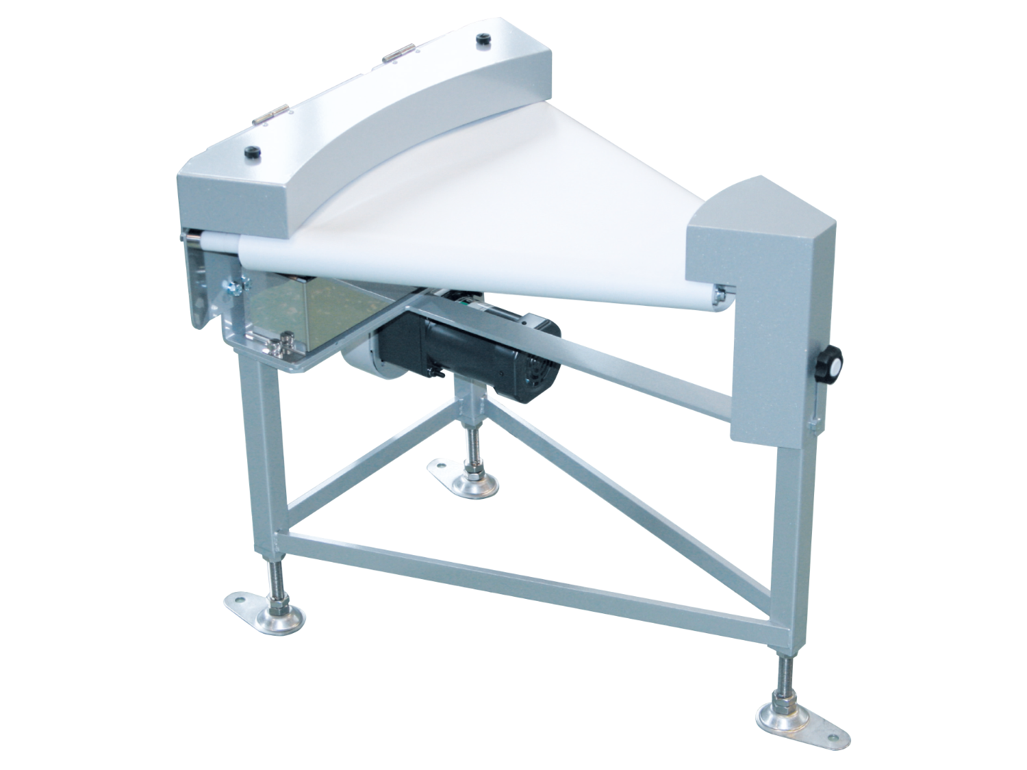 Clip drive that clips and rotates, a further breakthrough in magnetic technology Clip conveyor series Clip drive curved belt conveyor GFBC-Maruyasu Machine Co., Ltd.
