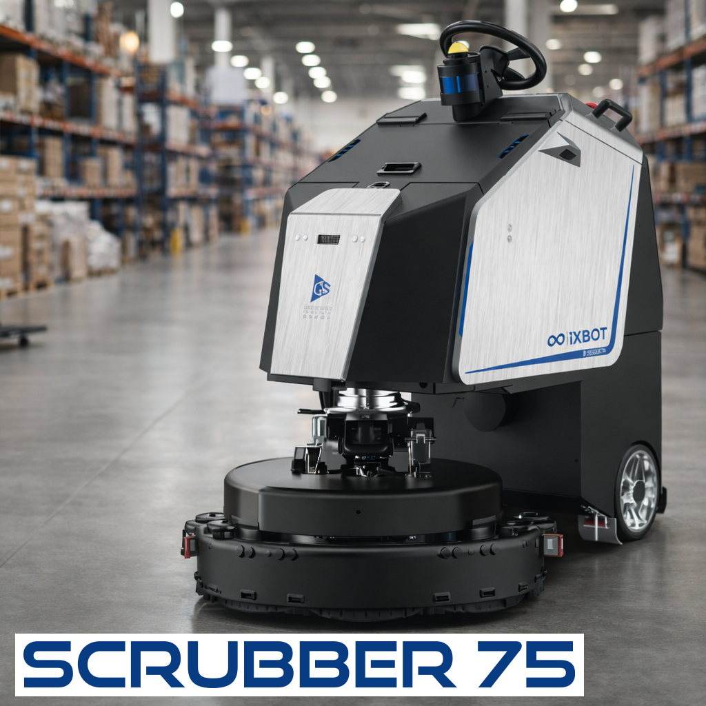 床洗浄ロボット SCRUBBER75 SC75-G｜大規模屋内外環境向け/ 自動床洗浄 / 搭乗可能/ 多種床材洗浄可能-株式会社くうかん