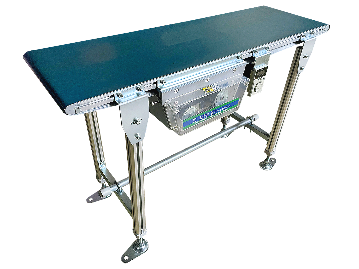 A labor-saving partner for all logistics and production systems Mini series Straight conveyor type Belt conveyor with the same belt width and machine width MFB-Maruyasu Machine Co., Ltd.
